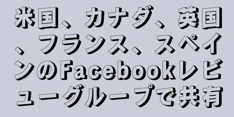 米国、カナダ、英国、フランス、スペインのFacebookレビューグループで共有