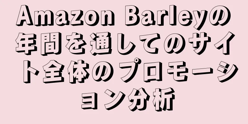 Amazon Barleyの年間を通してのサイト全体のプロモーション分析
