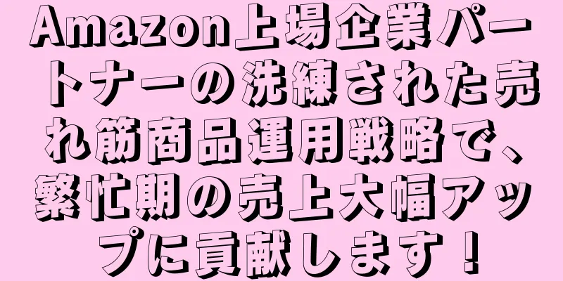 Amazon上場企業パートナーの洗練された売れ筋商品運用戦略で、繁忙期の売上大幅アップに貢献します！