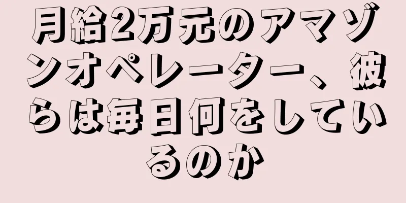 月給2万元のアマゾンオペレーター、彼らは毎日何をしているのか