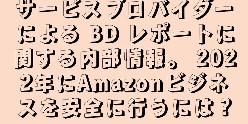 サービスプロバイダーによる BD レポートに関する内部情報。 2022年にAmazonビジネスを安全に行うには？