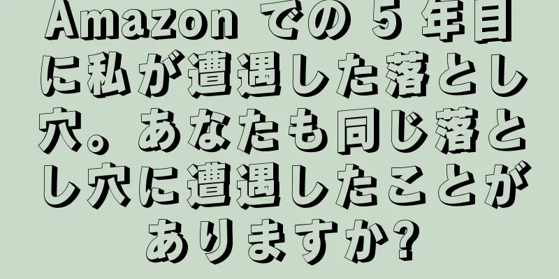 Amazon での 5 年目に私が遭遇した落とし穴。あなたも同じ落とし穴に遭遇したことがありますか?
