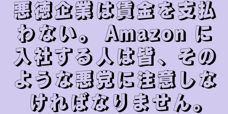 悪徳企業は賃金を支払わない。 Amazon に入社する人は皆、そのような悪党に注意しなければなりません。