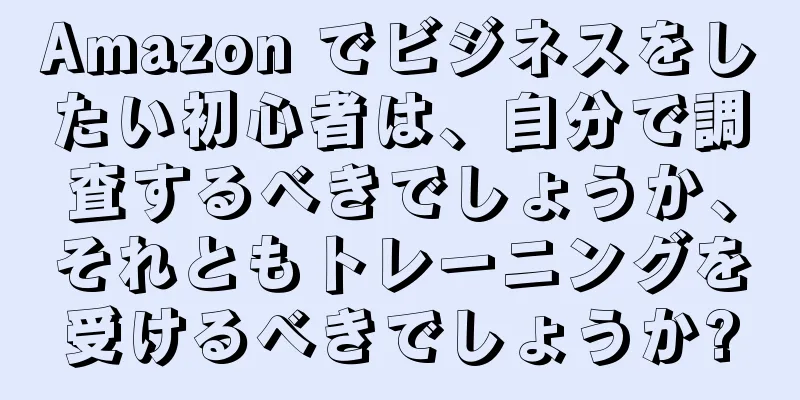 Amazon でビジネスをしたい初心者は、自分で調査するべきでしょうか、それともトレーニングを受けるべきでしょうか?