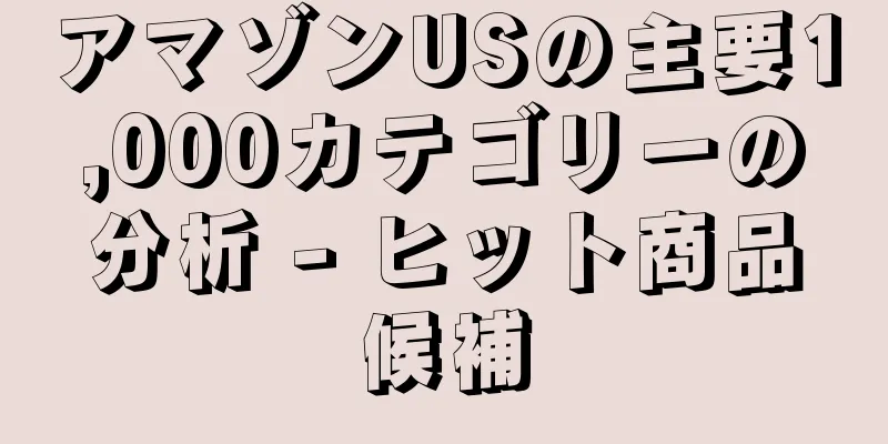 アマゾンUSの主要1,000カテゴリーの分析 - ヒット商品候補