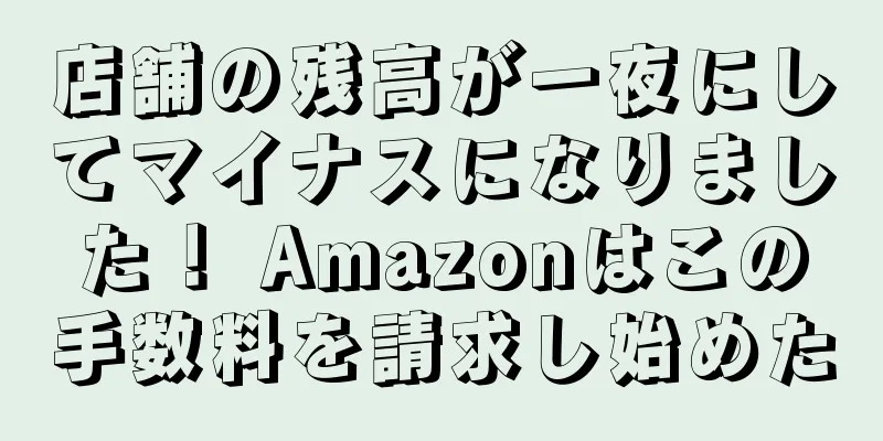 店舗の残高が一夜にしてマイナスになりました！ Amazonはこの手数料を請求し始めた
