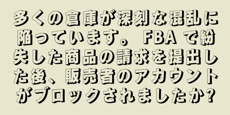多くの倉庫が深刻な混乱に陥っています。 FBA で紛失した商品の請求を提出した後、販売者のアカウントがブロックされましたか?