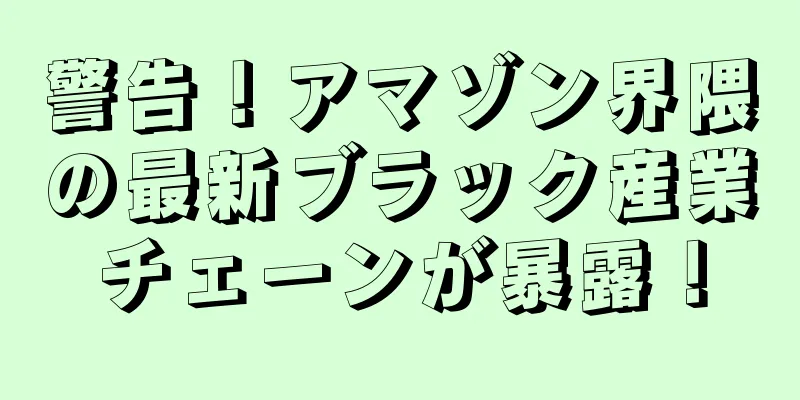 警告！アマゾン界隈の最新ブラック産業チェーンが暴露！