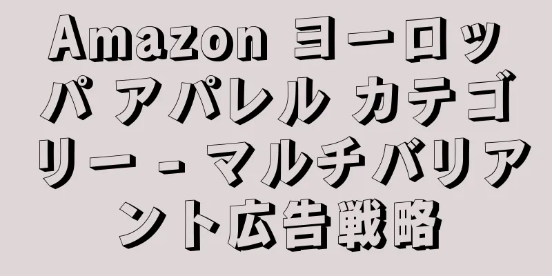 Amazon ヨーロッパ アパレル カテゴリー - マルチバリアント広告戦略