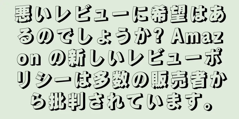 悪いレビューに希望はあるのでしょうか? Amazon の新しいレビューポリシーは多数の販売者から批判されています。