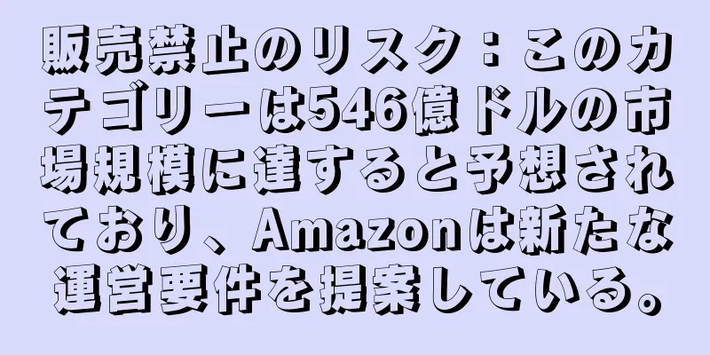 販売禁止のリスク：このカテゴリーは546億ドルの市場規模に達すると予想されており、Amazonは新たな運営要件を提案している。